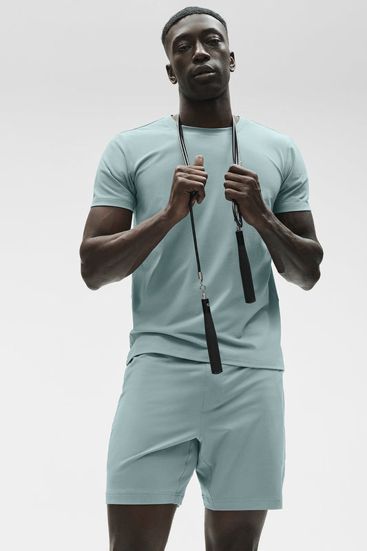 Alo Conquer Reform Crewneck Short Sleeve - Desert Sage