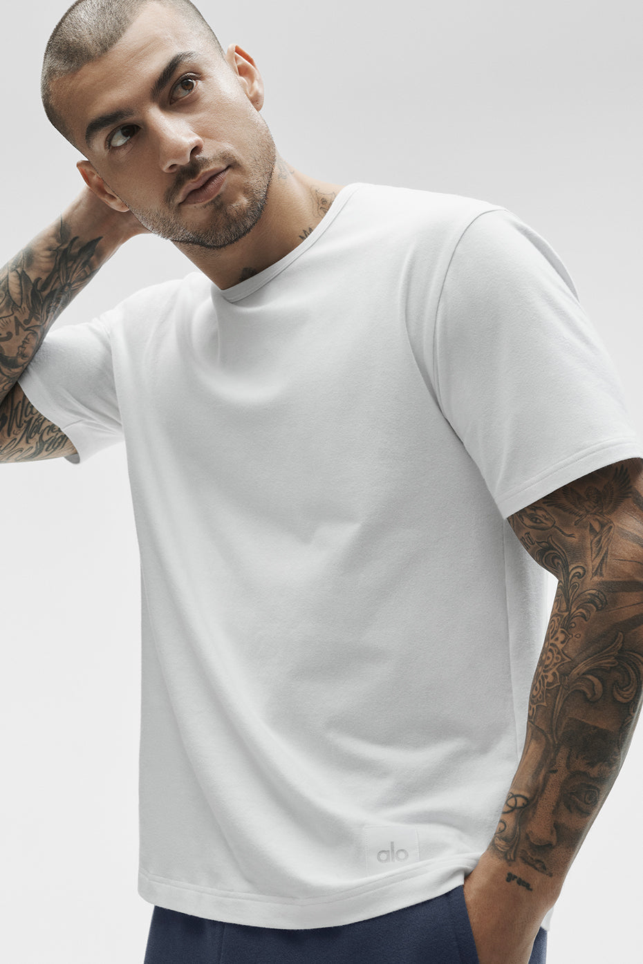 Alo Essential Short Sleeve Street Tee - White
