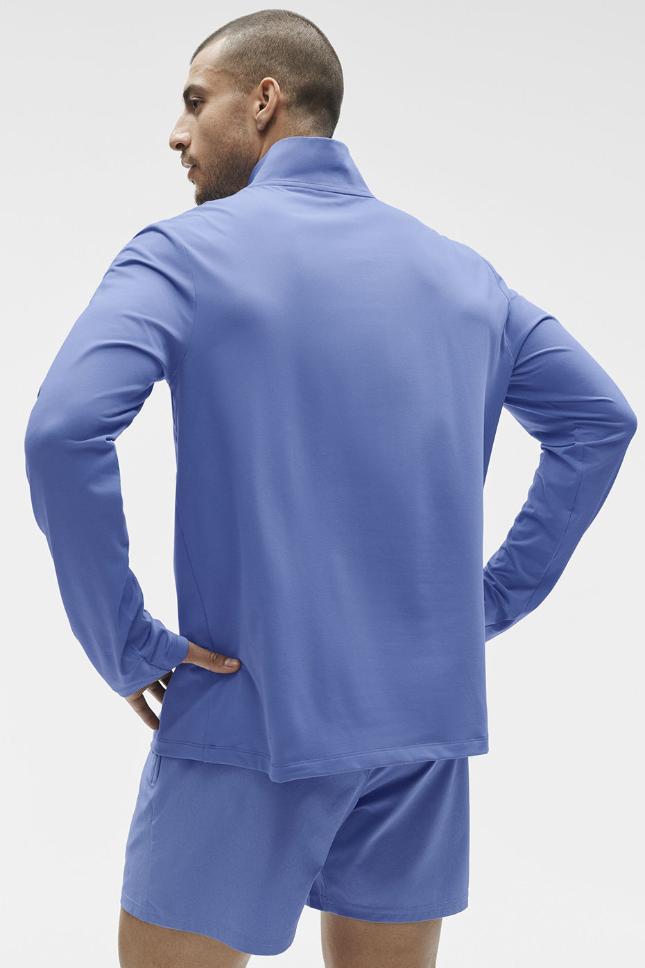 Alo Conquer 1/4 Zip Reform Long Sleeve - Provence Blue