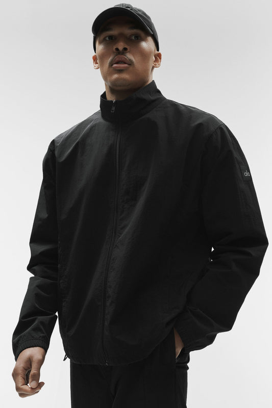 Alo Takeaway Track Full Zip Jacket - Black
