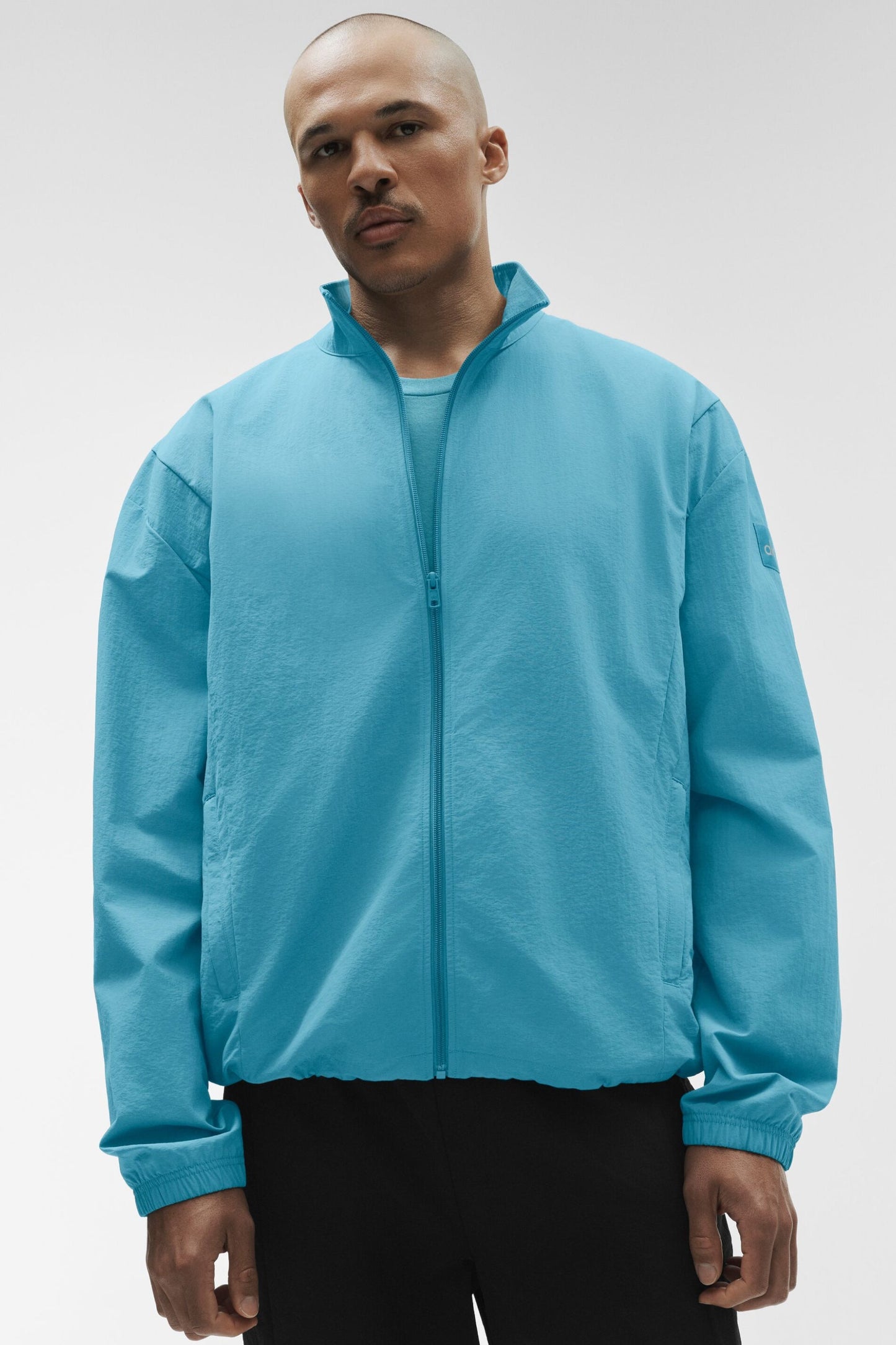 Alo Takeaway Track Full Zip Jacket - Blue Breeze