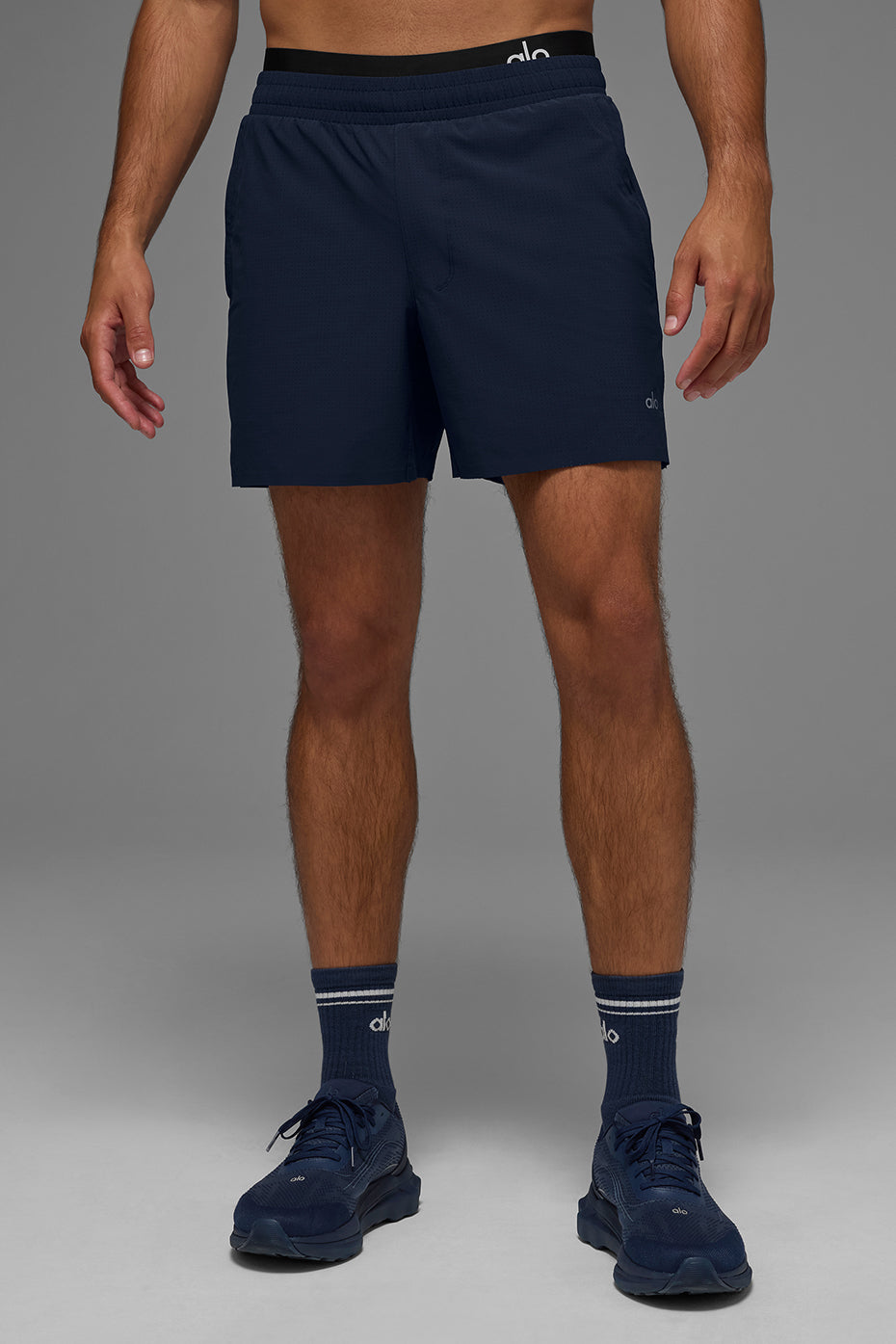 Alo 5" Traction Running Short - Navy