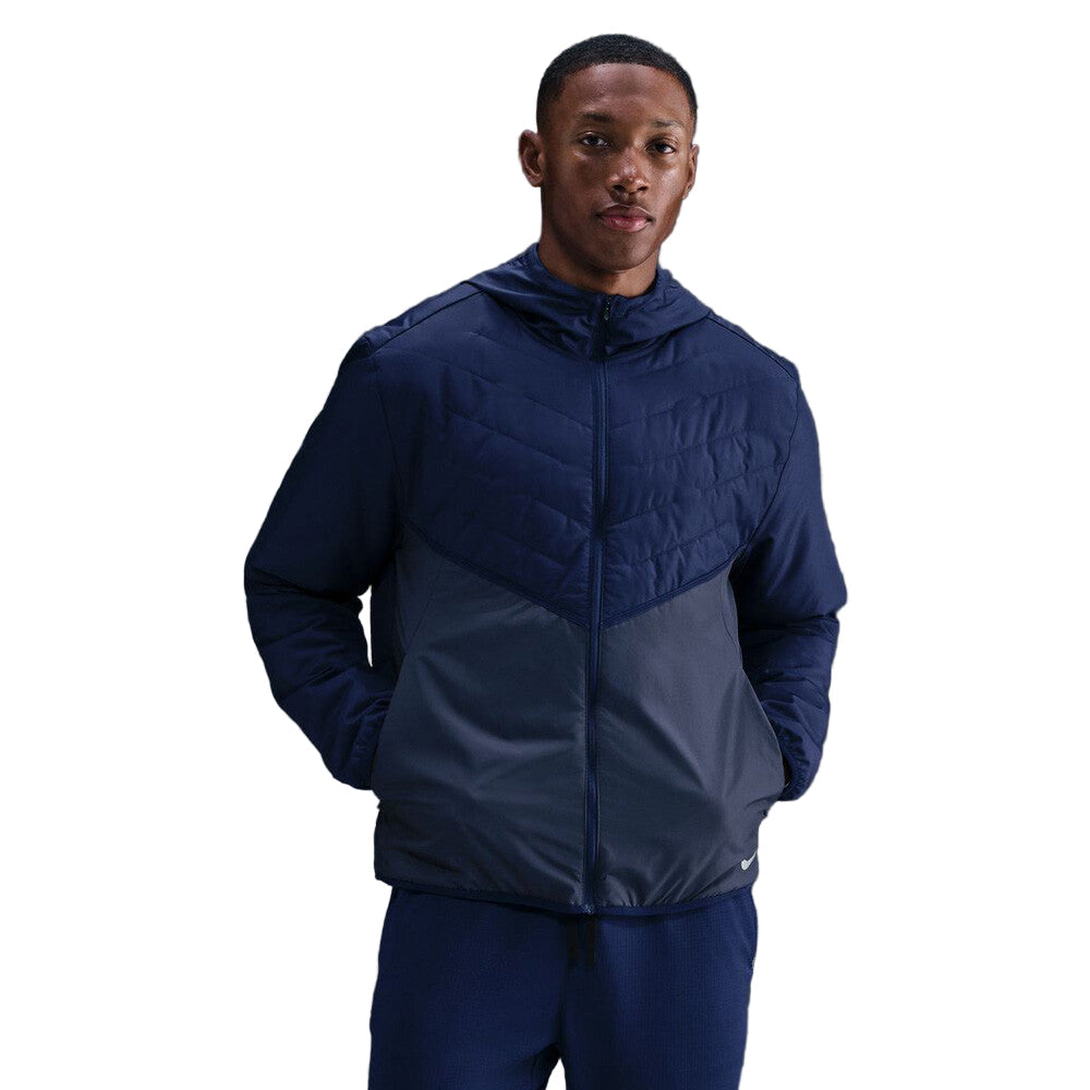 NIKE THERMA - FIT Repel Synthetic Fill Running Men's Jacket - BLUE VOID / THUNDER BLUE