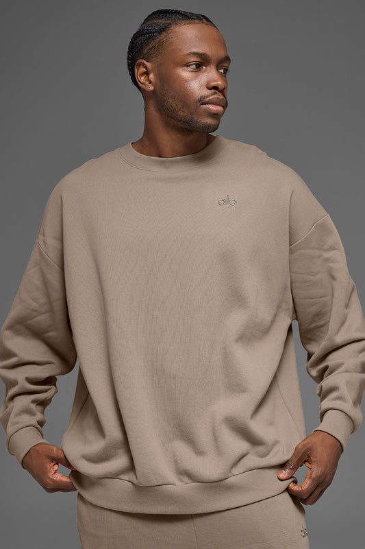 Alo Accolade Crewneck Pullover - Gravel