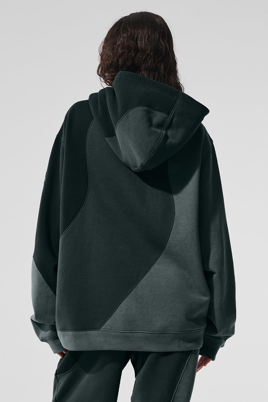 Alo Make Waves Hoodie - Charcoal Green Tonal