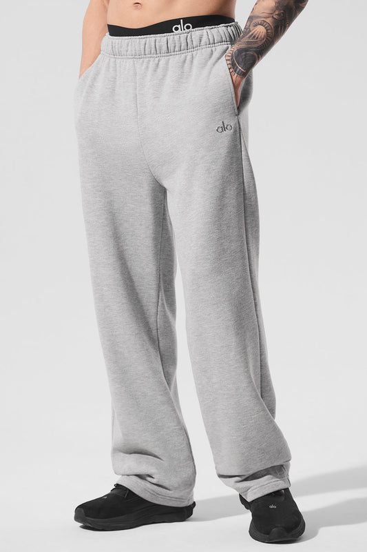 Alo Accolade Straight Leg Sweatpant - Athletic Heather Grey