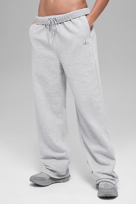 Alo Accolade Straight Leg Sweatpant - Athletic Heather Grey