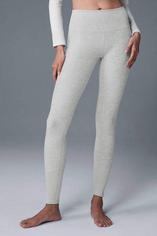 Alo High-Waist Alosoft Lounge Legging - Athletic Heather Grey